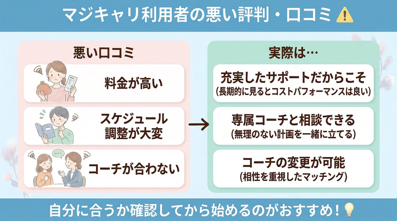 マジキャリ利用者の悪い評判・口コミ