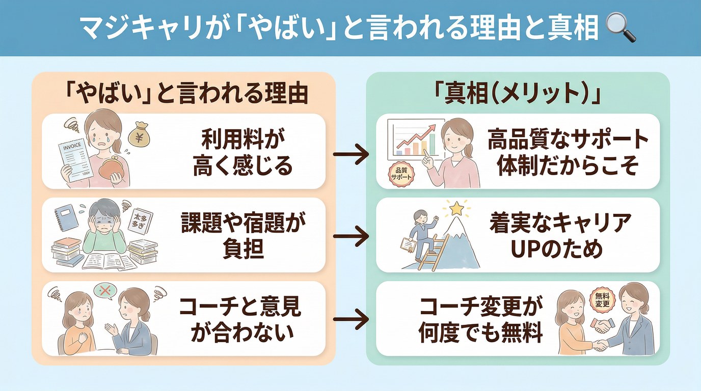 マジキャリがやばいと言われる理由と真相